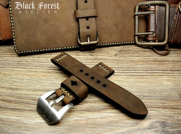 BF08 Swiss Ammo Style Handmade Vintage Strap 22mm/24mm/26mm/28mm